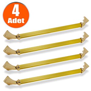 Konak Çekmece Dolap Dolabı Kapak Kulpu Kulpları Kulbu 224 Mm Gold Metal Kulp (4 Adet) Mobilya Mutfak