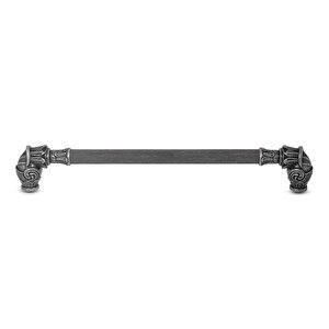 Alyans Çekmece Dolap Kapak Kulpu Kulbu 224 Mm Antik Gümüş Rustik Metal Kulp (4 Adet)