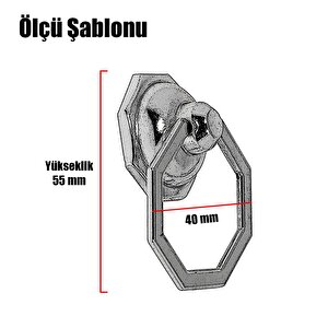 Sarkaç Sekizgen Metal Eskitme Antik Halka Mobilya Mutfak Çekmece Dolap Dolabı Kulpu Kulbu Kulpları