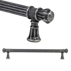 Akbatı Çekmece Dolap Kapak Kulpu Kulbu 224 Mm Antik Gümüş Rustik Kulp (4 Adet)
