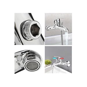 Banyo Duş Bataryası Sıcak Soğuk Mix Banyo Çeşmesi Ve Spiral Hortum Ve Başlık Seti Prinç