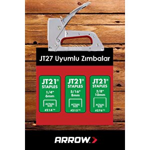 Arrow Jt27 6-10mm Mekanik Zımba Tabancası + 1000 Adet Zımba