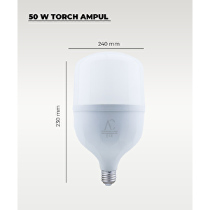 50w Torch Led Ampul 3200K Sarı Işık - 10 Adet