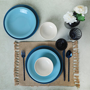Keramika Blue Mix Yemek Takımı 18 Parça 6 Kişilik 031-413-420