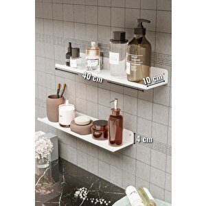 Mutfak Rafı 2'li Set Lüks Modern Metal Baharatlık Rafı Banyo Düzenleyici Organizer Tuzluk Askılık