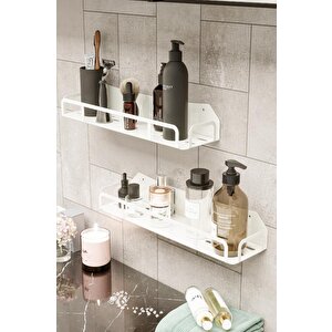 Baharatlık Mutfak Rafı Kozmetik Organizer Banyo Rafı Çok Amaçlı Düzenleyici 2'li Set Büyük Boy