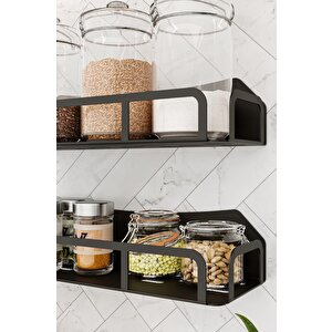 Mutfak Kiler Baharatlık Rafı Kupa Bardak Kavanoz Düzenleyici Baharat Takımı Organizer (2'li Set)