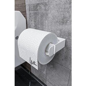 Minimal Pratik Çek Çıkar Wc Kağıtlık Tuvalet Kağıtlığı Tuvalet Kağıdı Askısı Beyaz