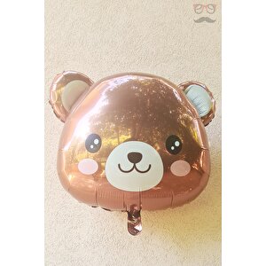 Tatlı Ayı Kafa Balon Teddy Bear Folyo Balon Doğum Günü Balonu