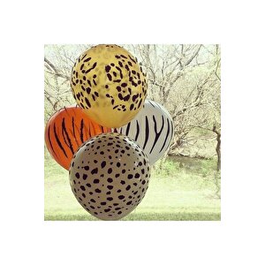 Safari Temalı Baskılı Balonlar 12" Inç Balon 5 Adet