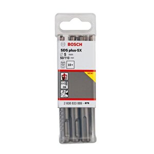 Sds Plus-5x 10'lu 5 X 110 Mm Dört Elmaslı Matkap Ucu 2608833889