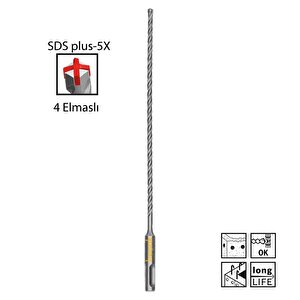 Sds Plus-5x 5 X 260 Mm Dört Elmaslı Matkap Ucu 2608836606