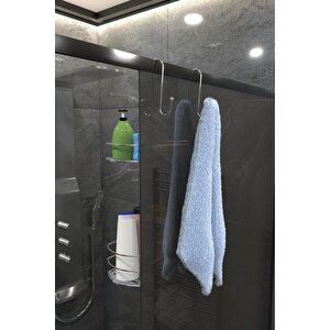 Vipgross 2 Katlı Askılı Banyo Duş Rafı Sabunluk Duşakabin Şampuanlık , Duşakabin Rafı Siyah Renktir.