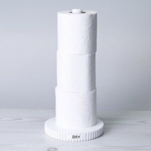 Grooved Tuvalet Kağıtlığı Beyaz