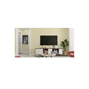 50x280 Cm (1,4m2) Keten Sarısı Kendinden Yapışkanlı Duvar Kağıdı   Dokulu Esnek Silinebilir