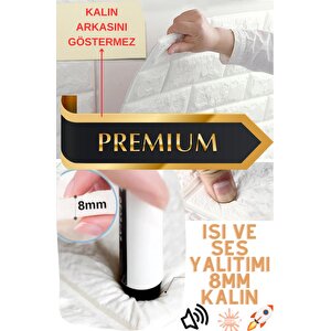 70x38cm Puf 8mm Kalın Dolgulu Isı Ve Ses Yalıtımı Dekoratif Kendinden Yapışkanlı Duvar Paneli Kağıdı