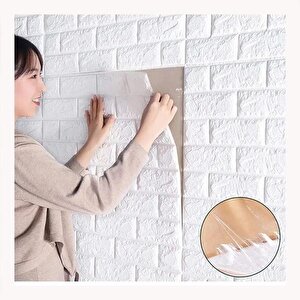 50x50 Cm 0,27 M² Silinebilir Kendinden Yapışkanlı Duvar Kağıdı Esnek Köpük Panel 3d Tuğla Desen