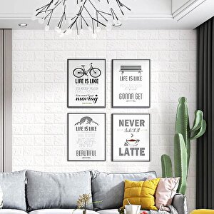 50x50 Cm 0,27 M² Silinebilir Kendinden Yapışkanlı Duvar Kağıdı Esnek Köpük Panel 3d Tuğla Desen