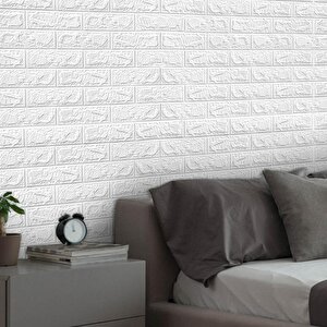 50x50 Cm 0,27 M² Silinebilir Kendinden Yapışkanlı Duvar Kağıdı Esnek Köpük Panel 3d Tuğla Desen