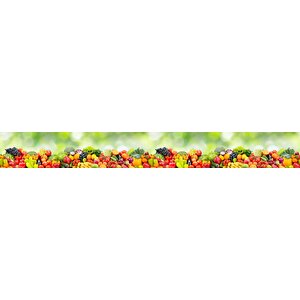 Mutfak Tezgah Arası Folyo Fayans Kaplama Folyosu Sebze Meyveler Yeşil