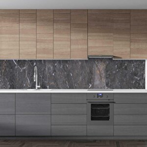 Mutfak Tezgah Arası Folyo Fayans Kaplama Folyosu Limestone Marble 60x500 cm
