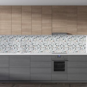 Mutfak Tezgah Arası Folyo Fayans Kaplama Folyosu Terrazzo Döşeme 60x100 cm