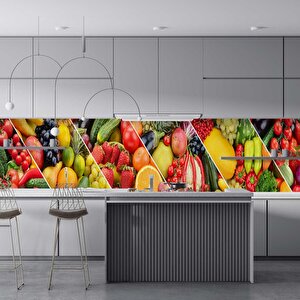 Mutfak Tezgah Arası Folyo Fayans Kaplama Folyosu Sebze Meyve