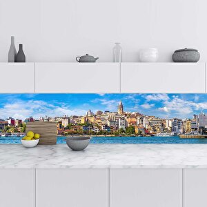 Mutfak Tezgah Arası Folyo Fayans Kaplama Folyosu Istanbul Galata 60x300 cm