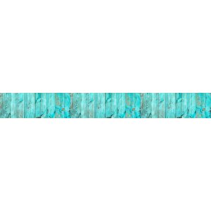 Mutfak Tezgah Arası Folyo Fayans Kaplama Folyosu Mavi Ahşap 60x300 cm