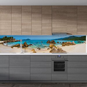 Mutfak Tezgah Arası Folyo Fayans Kaplama Folyosu Vietnam Plaj 60x500 cm