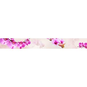 Mutfak Tezgah Arası Folyo Fayans Kaplama Folyosu Pembe Orkideler 60x100 cm