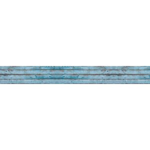 Mutfak Tezgah Arası Folyo Fayans Kaplama Folyosu Kırık Mavi Ahşap Doku 60x500 cm