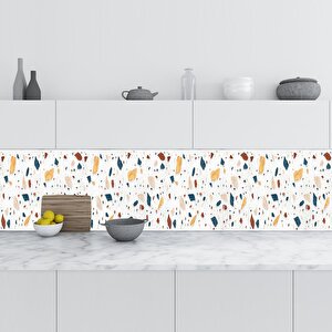 Mutfak Tezgah Arası Folyo Fayans Kaplama Folyosu Renkli Duvar Sanatı 60x100 cm