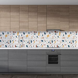 Mutfak Tezgah Arası Folyo Fayans Kaplama Folyosu Renkli Duvar Sanatı 60x100 cm