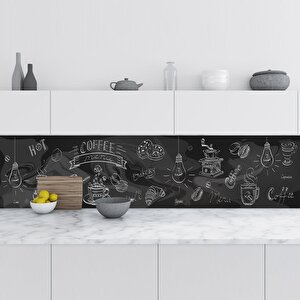 Mutfak Tezgah Arası Folyo Fayans Kaplama Folyosu Coffee Menu