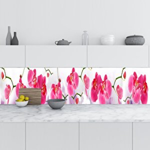 Mutfak Tezgah Arası Folyo Fayans Kaplama Folyosu Pembe Orkide 60x200 cm
