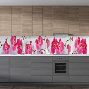 Mutfak Tezgah Arası Folyo Fayans Kaplama Folyosu Pembe Orkide 60x400 cm 