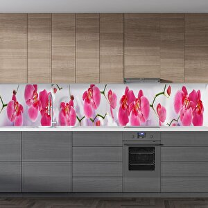 Mutfak Tezgah Arası Folyo Fayans Kaplama Folyosu Pembe Orkide 60x300 cm