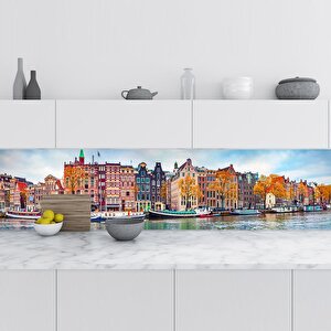 Mutfak Tezgah Arası Folyo Fayans Kaplama Folyosu Amsterdam 60x200 cm