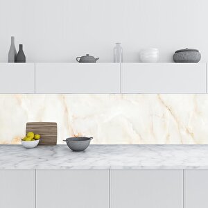 Mutfak Tezgah Arası Folyo Fayans Kaplama Folyosu Onyx Mermer 60x300 cm