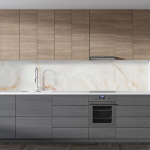 Mutfak Tezgah Arası Folyo Fayans Kaplama Folyosu Onyx Mermer 60x300 cm