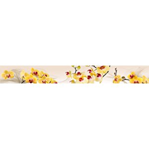 Mutfak Tezgah Arası Folyo Fayans Kaplama Folyosu Sarı Orkide 60x100 cm