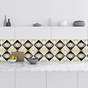 Mutfak Tezgah Arası Folyo Fayans Kaplama Folyosu Art Deco 60x100 cm