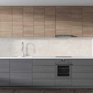 Mutfak Tezgah Arası Folyo Fayans Kaplama Folyosu Fildişi Mermer Doku 60x200 cm