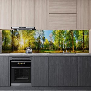 Mutfak Tezgah Arası Folyo Fayans Kaplama Folyosu Bahar Manzarası 60x100 cm