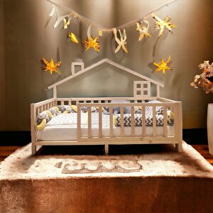 Luxury Doğal Montessori Bebek Ve Çocuk Karyolası 90x190 cm