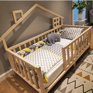 Luxury Doğal Montessori Bebek Ve Çocuk Karyolası 120x200 cm