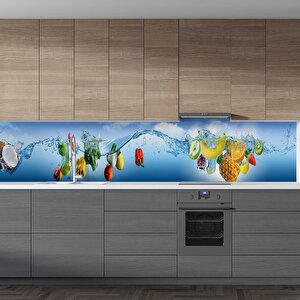 Mutfak Tezgah Arası Folyo Fayans Kaplama Folyosu Sebze Meyve Su 60x300 cm