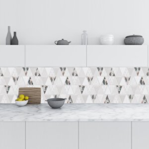 Mutfak Tezgah Arası Folyo Fayans Kaplama Folyosu Geometrik Çiçek Süsleme 60x300 cm