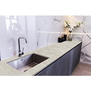Tezgah Üstü Fayans Kaplama Folyosu Mutfak Tezgahı Kaplama Slab Marble Design 70x500 cm